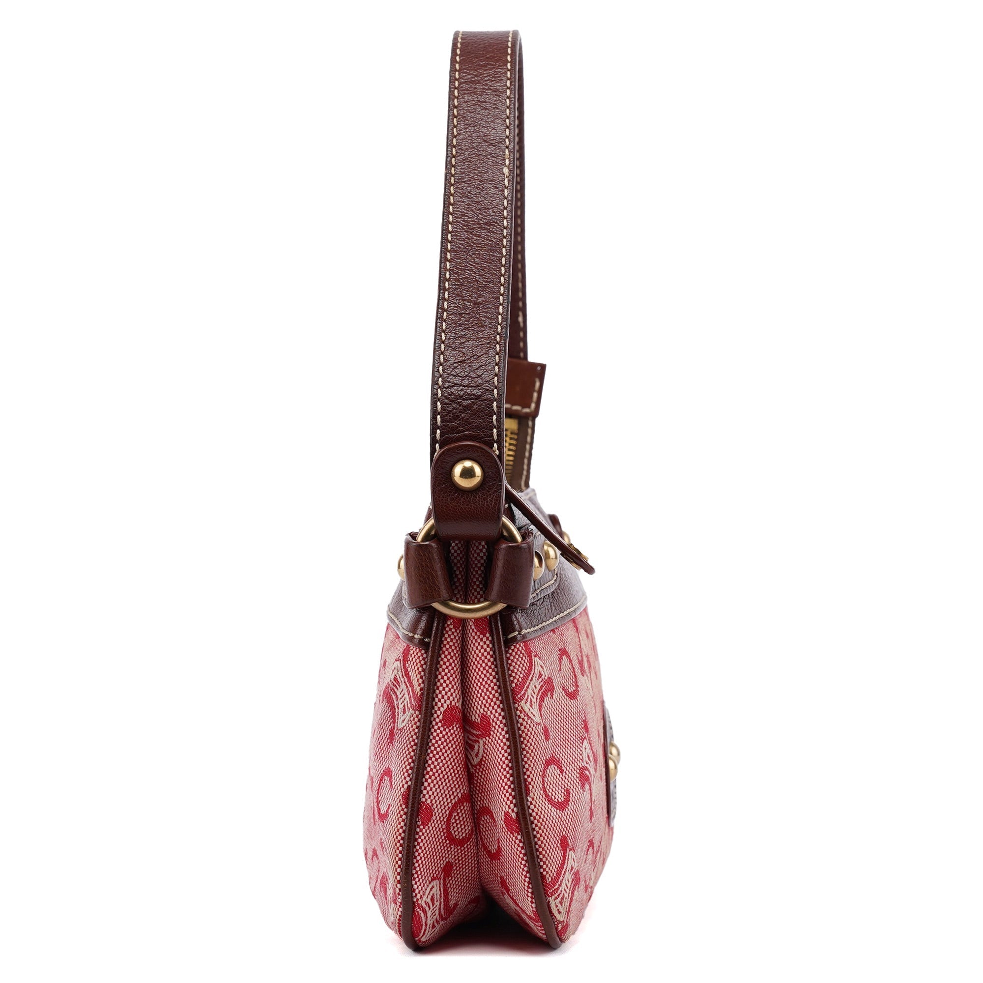 Red Brown Triomphe CC Shoulder Bag