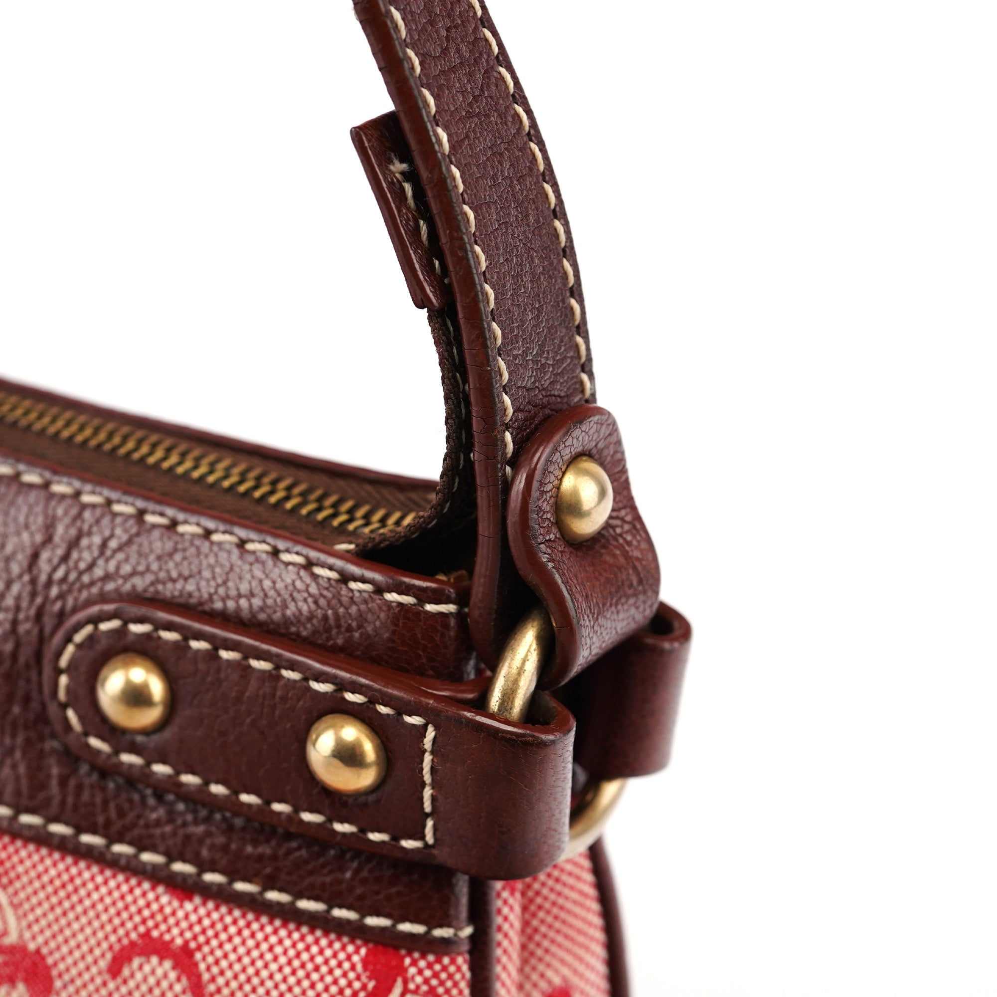 Red Brown Triomphe CC Shoulder Bag