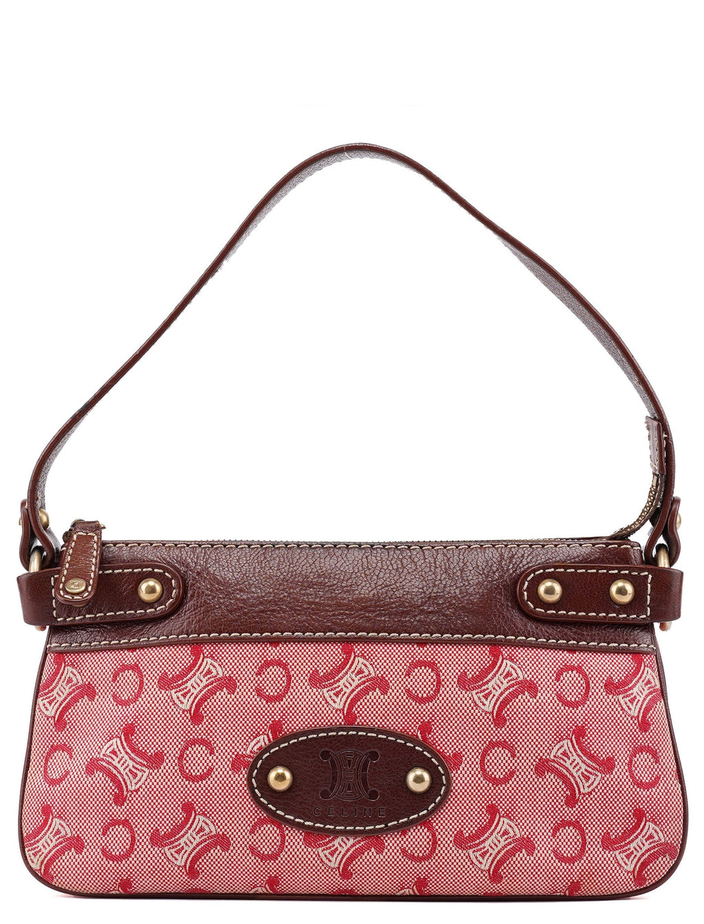 Red Brown Triomphe CC Shoulder Bag