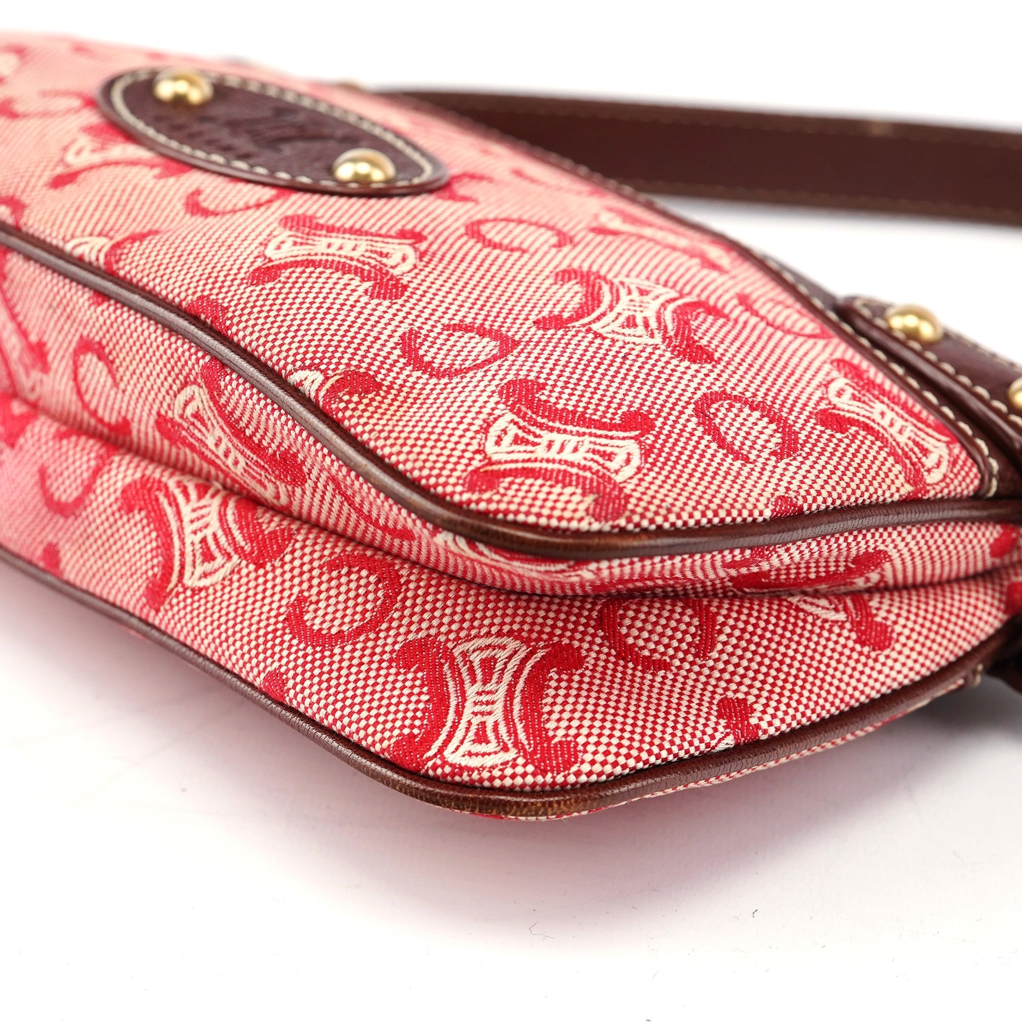 Red Brown Triomphe CC Shoulder Bag