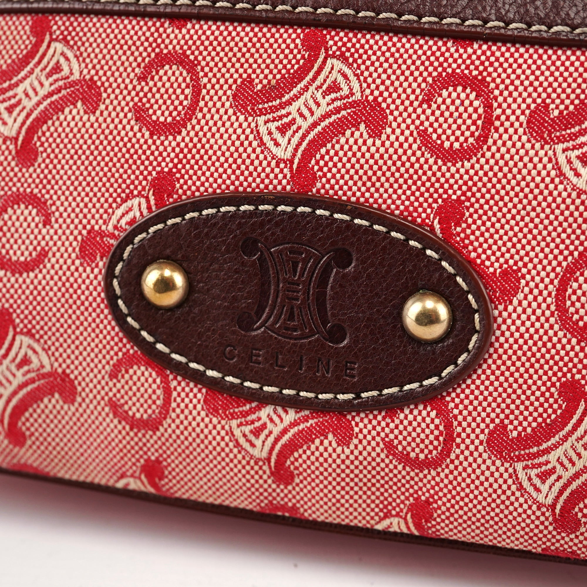 Red Brown Triomphe CC Shoulder Bag