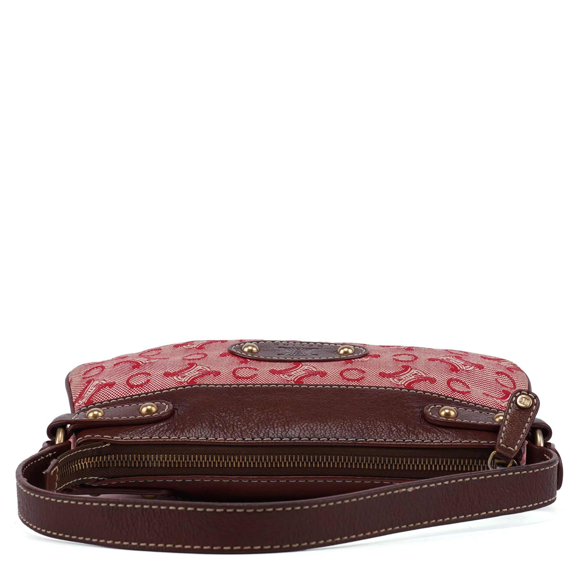Red Brown Triomphe CC Shoulder Bag