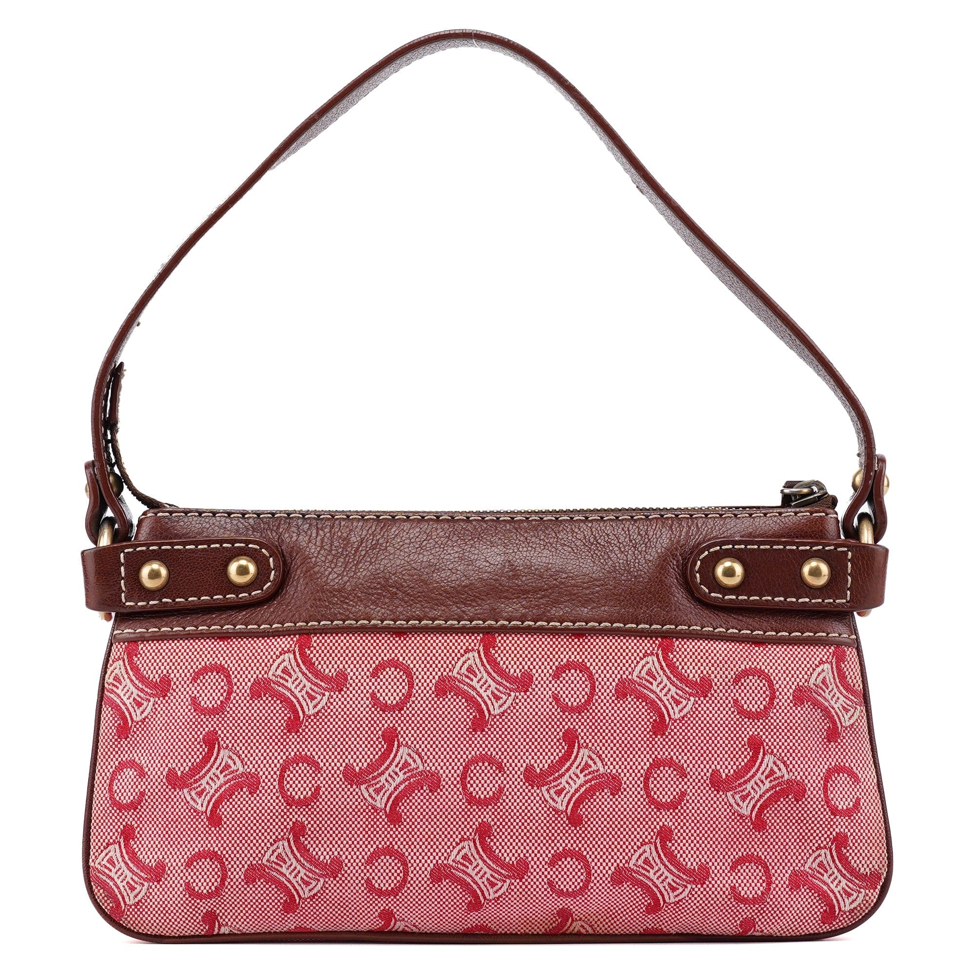 Red Brown Triomphe CC Shoulder Bag