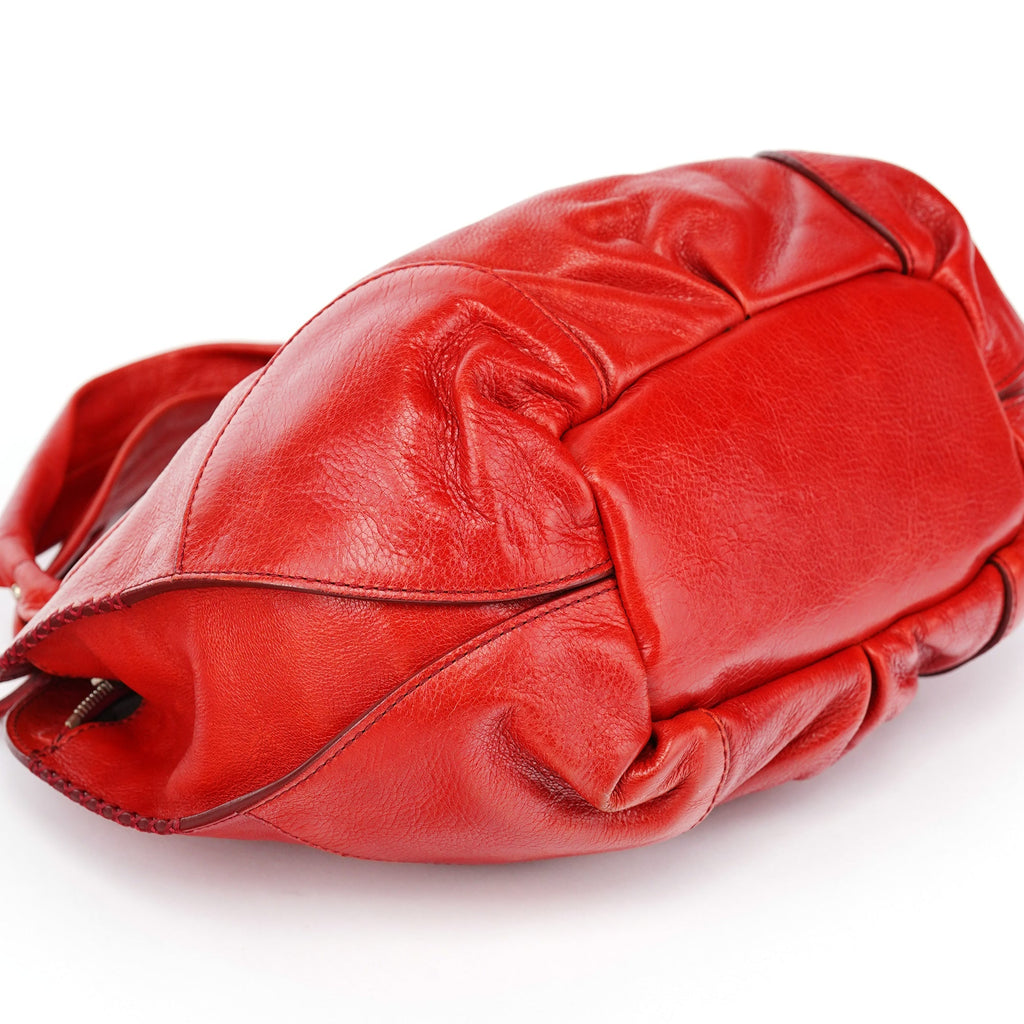 Red Leather Bittersweet Shoulder Bag