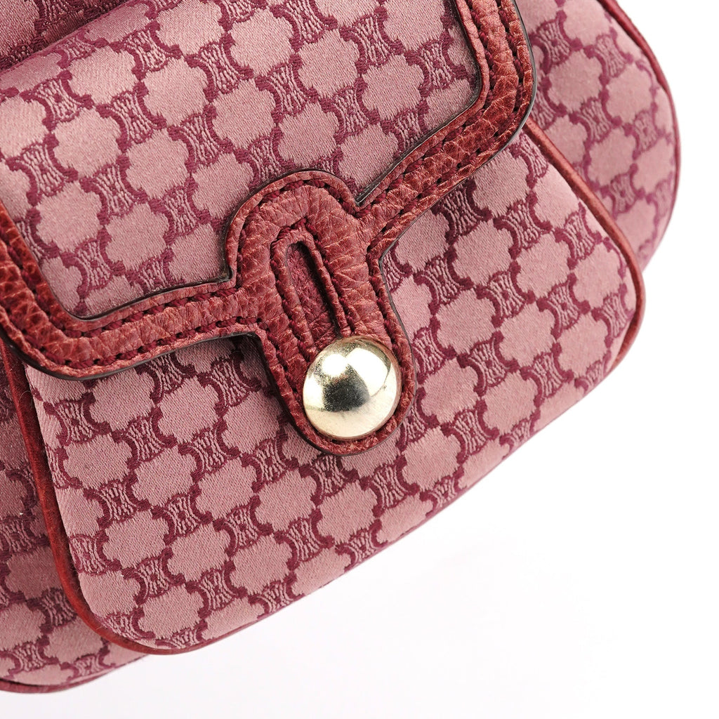 Red Triupmhe Leather Cargo Tote Bag