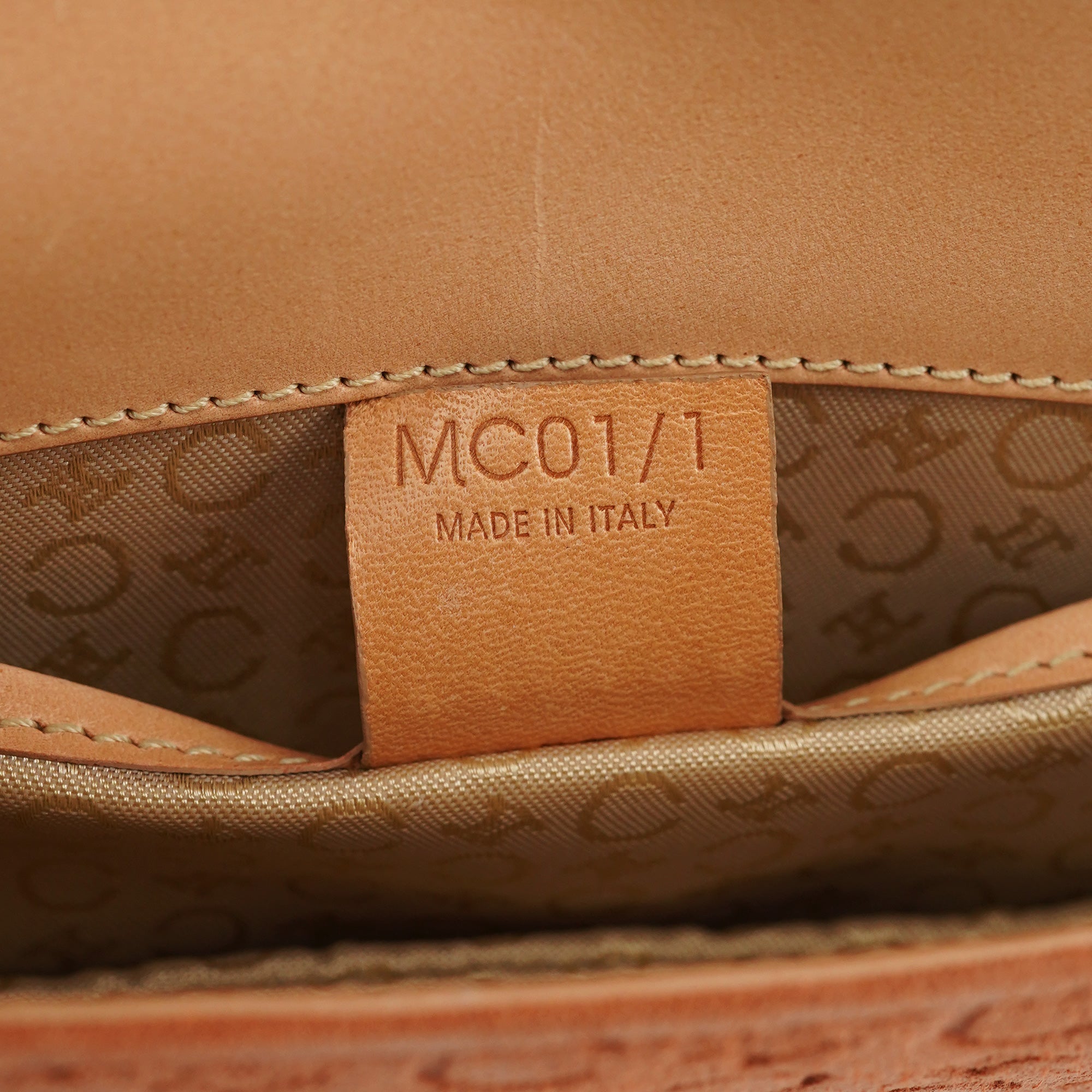 Tan Macadam Suede Shoulder Bag