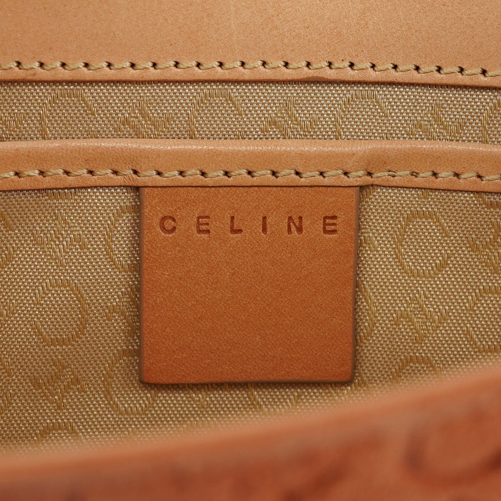 Tan Macadam Suede Shoulder Bag