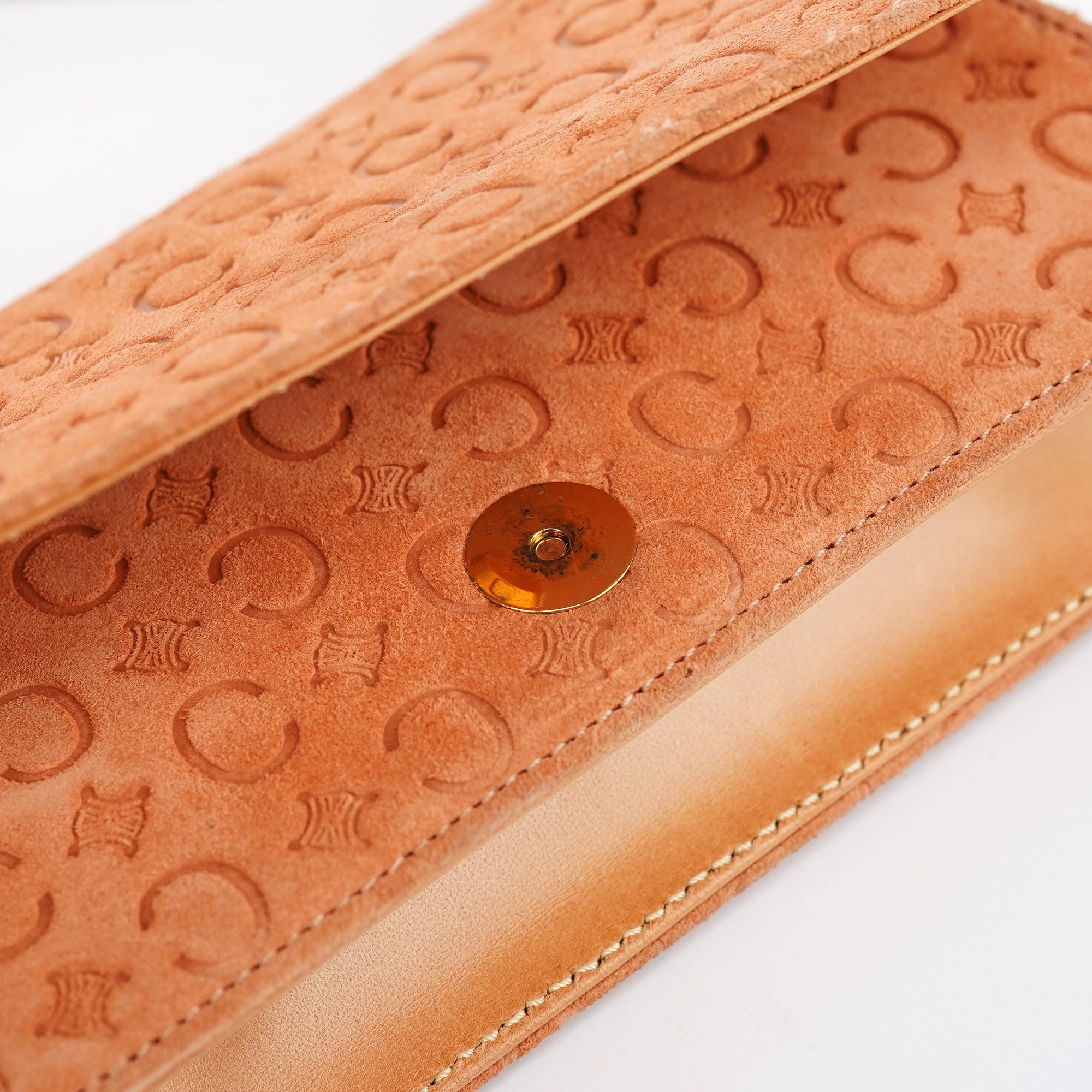 Tan Macadam Suede Shoulder Bag