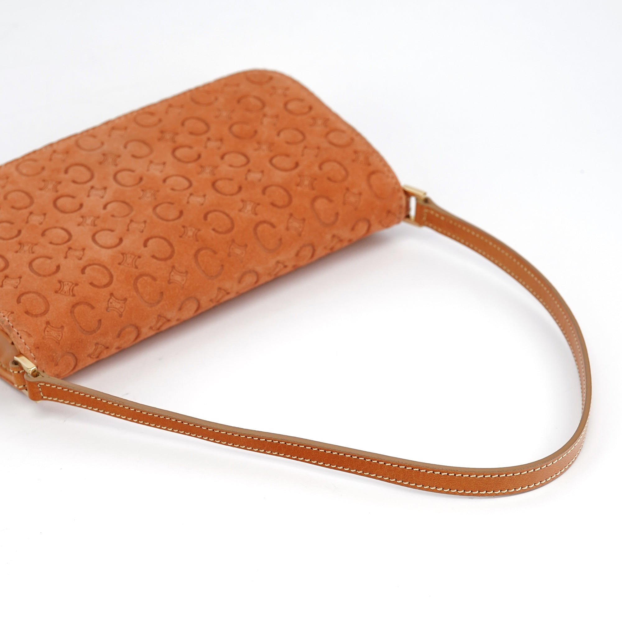 Tan Macadam Suede Shoulder Bag