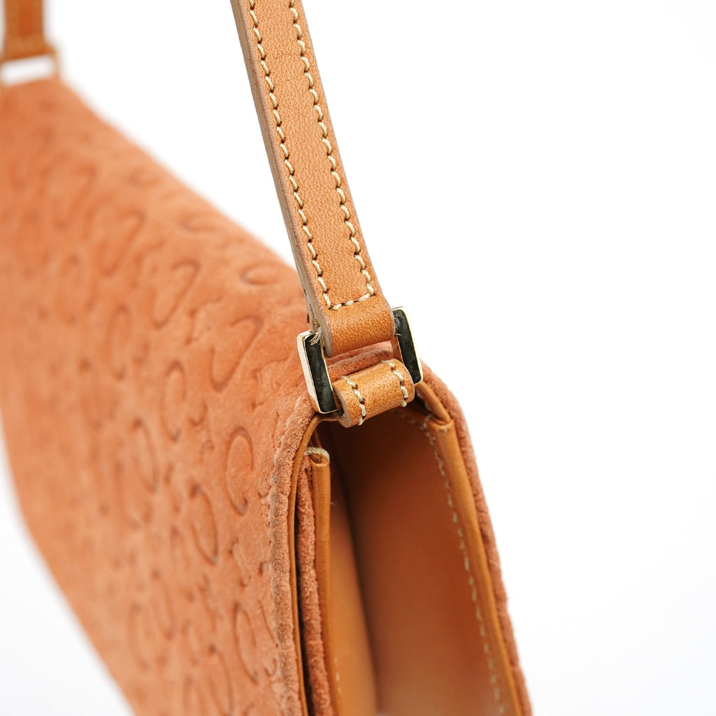 Tan Macadam Suede Shoulder Bag