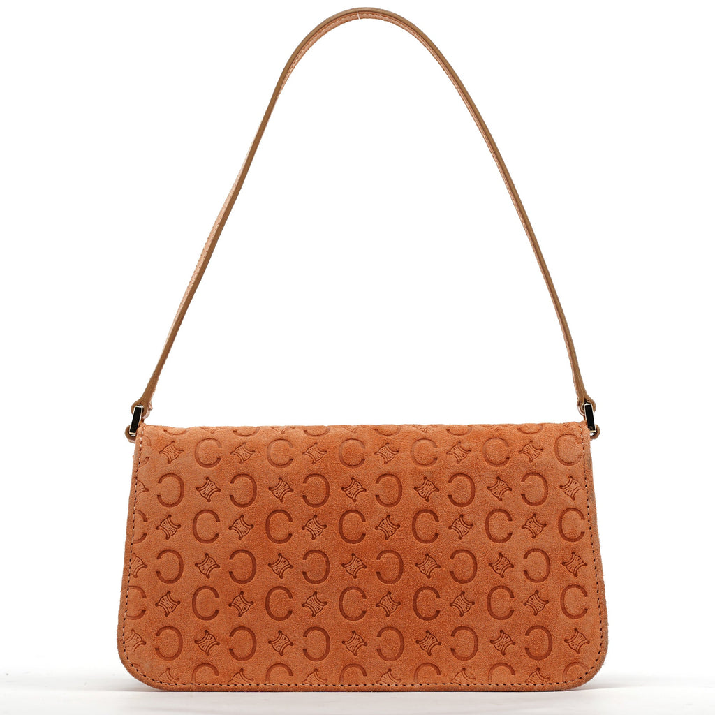 Tan Macadam Suede Shoulder Bag