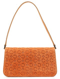Tan Macadam Suede Shoulder Bag
