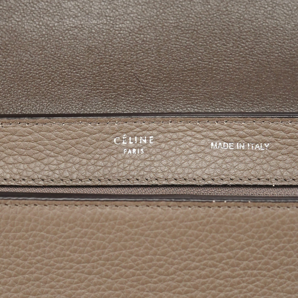 Taupe Leather Trapeze 2-Way Bag