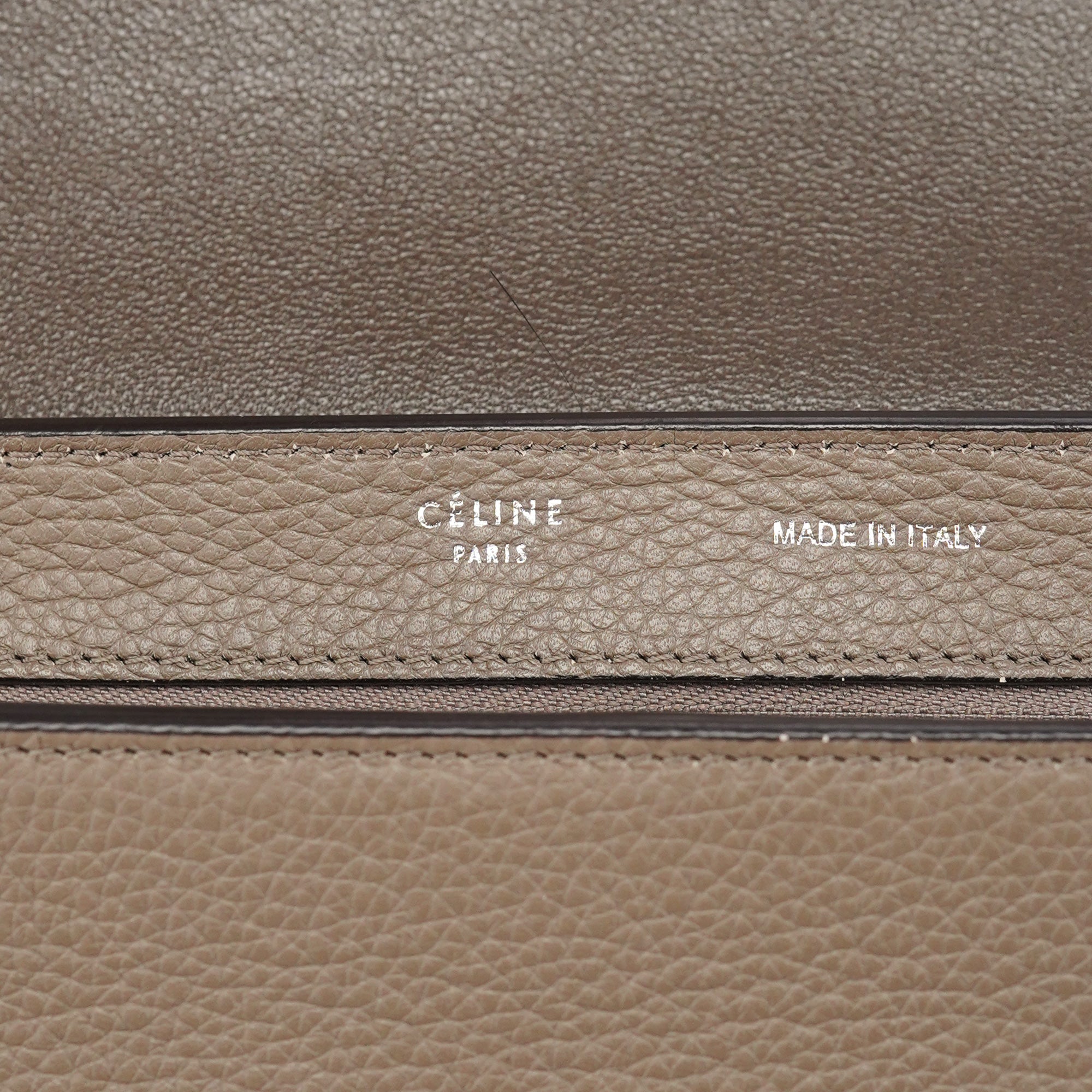 Taupe Leather Trapeze 2-Way Bag