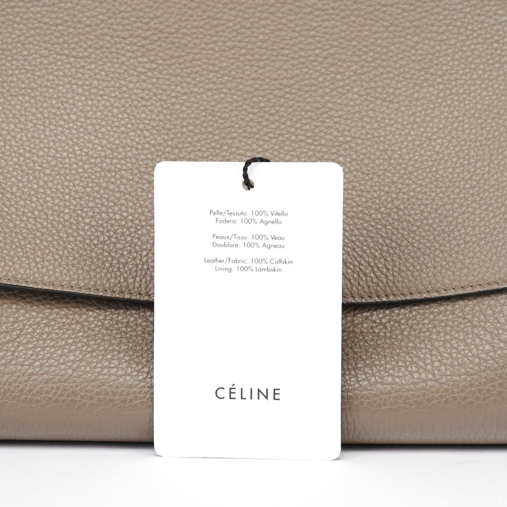 Taupe Leather Trapeze 2-Way Bag