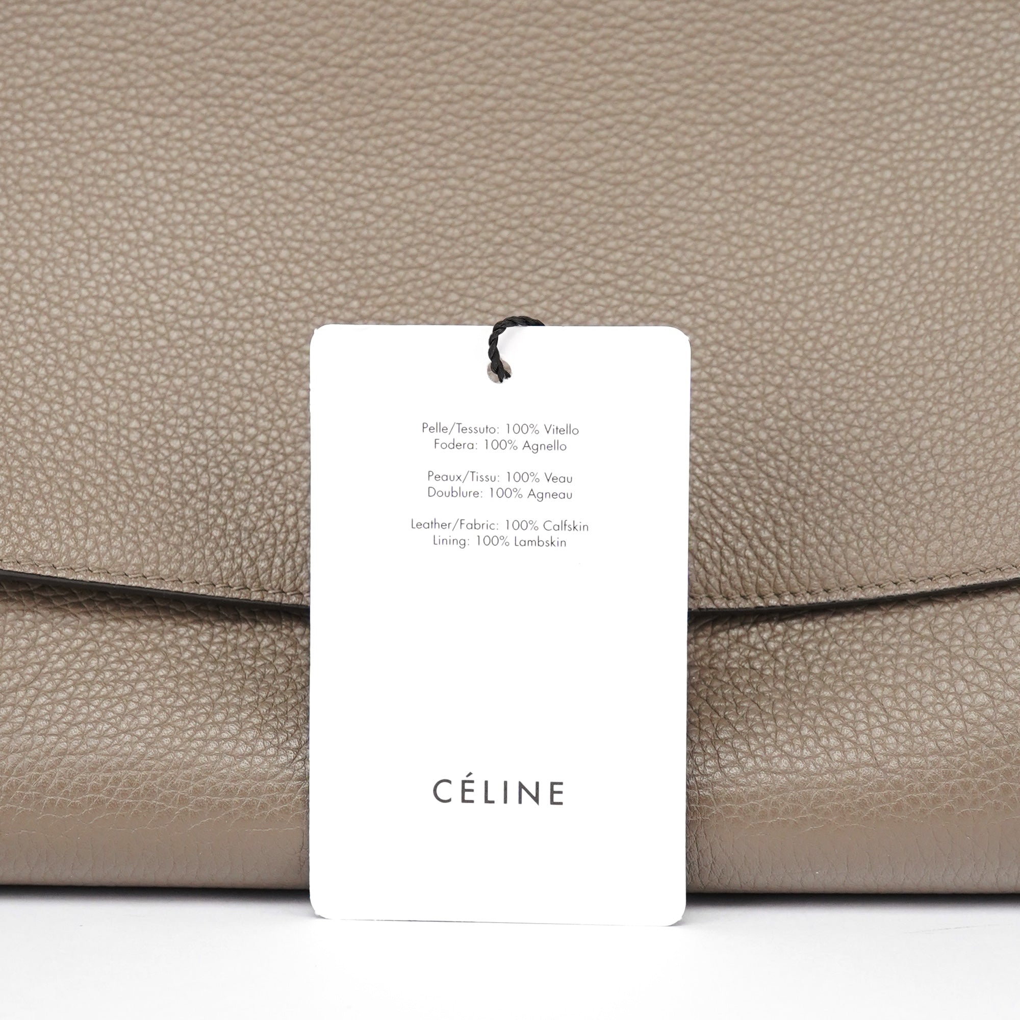 Taupe Leather Trapeze 2-Way Bag