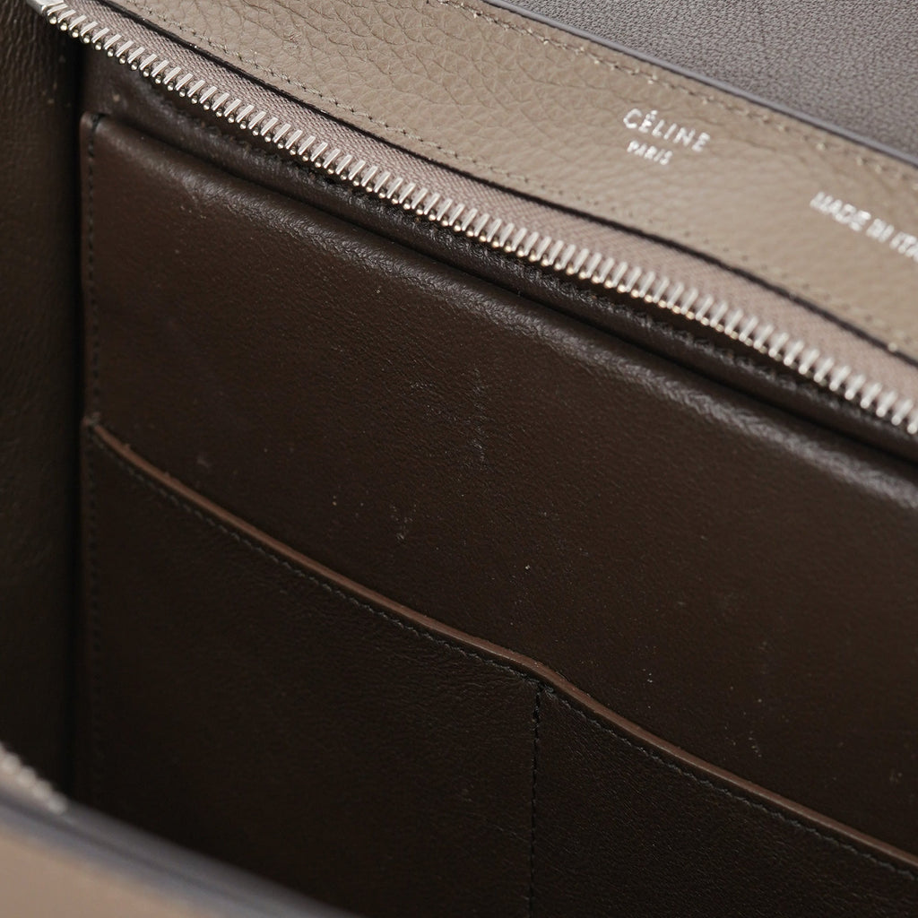 Taupe Leather Trapeze 2-Way Bag