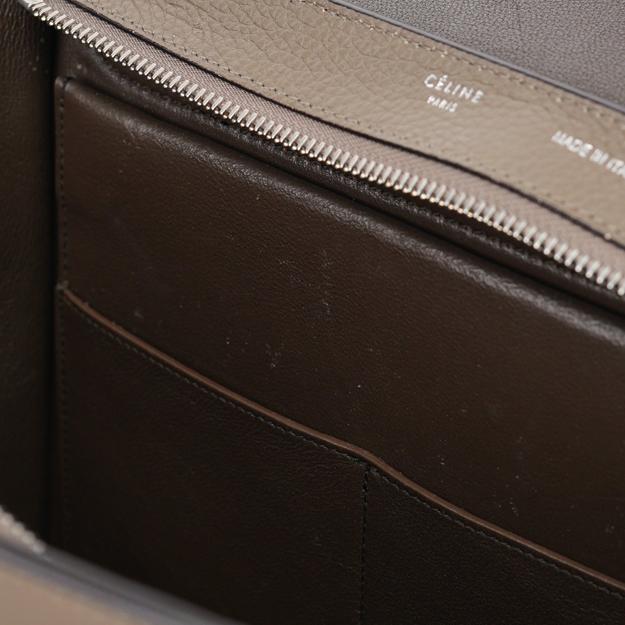 Taupe Leather Trapeze 2-Way Bag