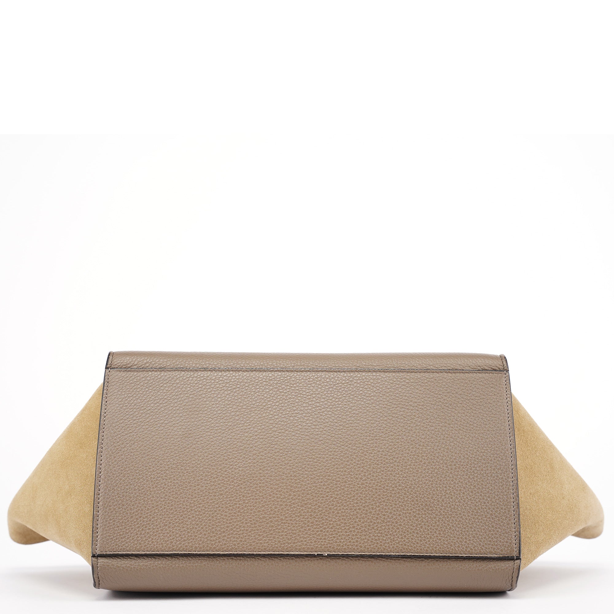Taupe Leather Trapeze 2-Way Bag