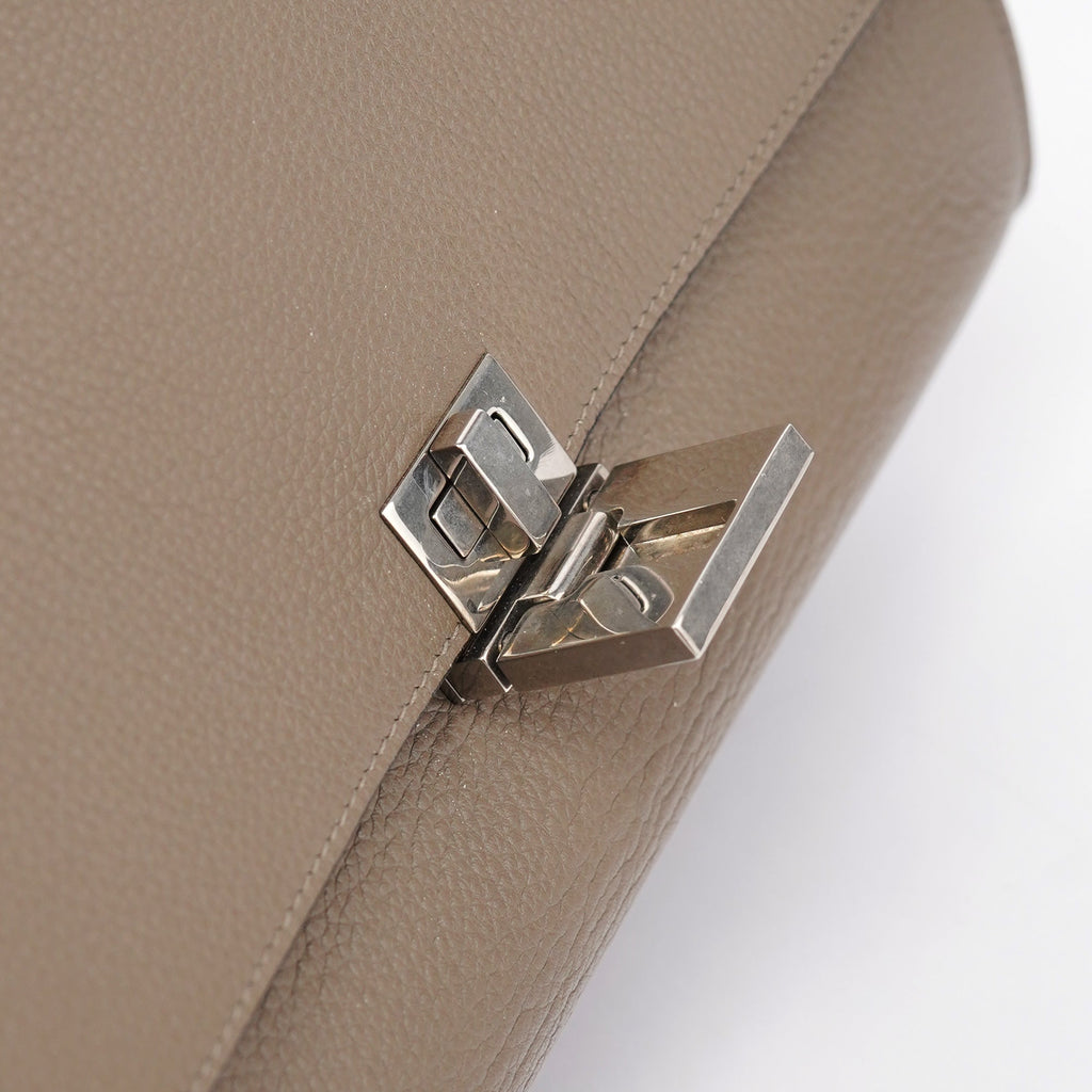 Taupe Leather Trapeze 2-Way Bag