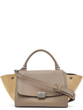 Taupe Leather Trapeze 2-Way Bag