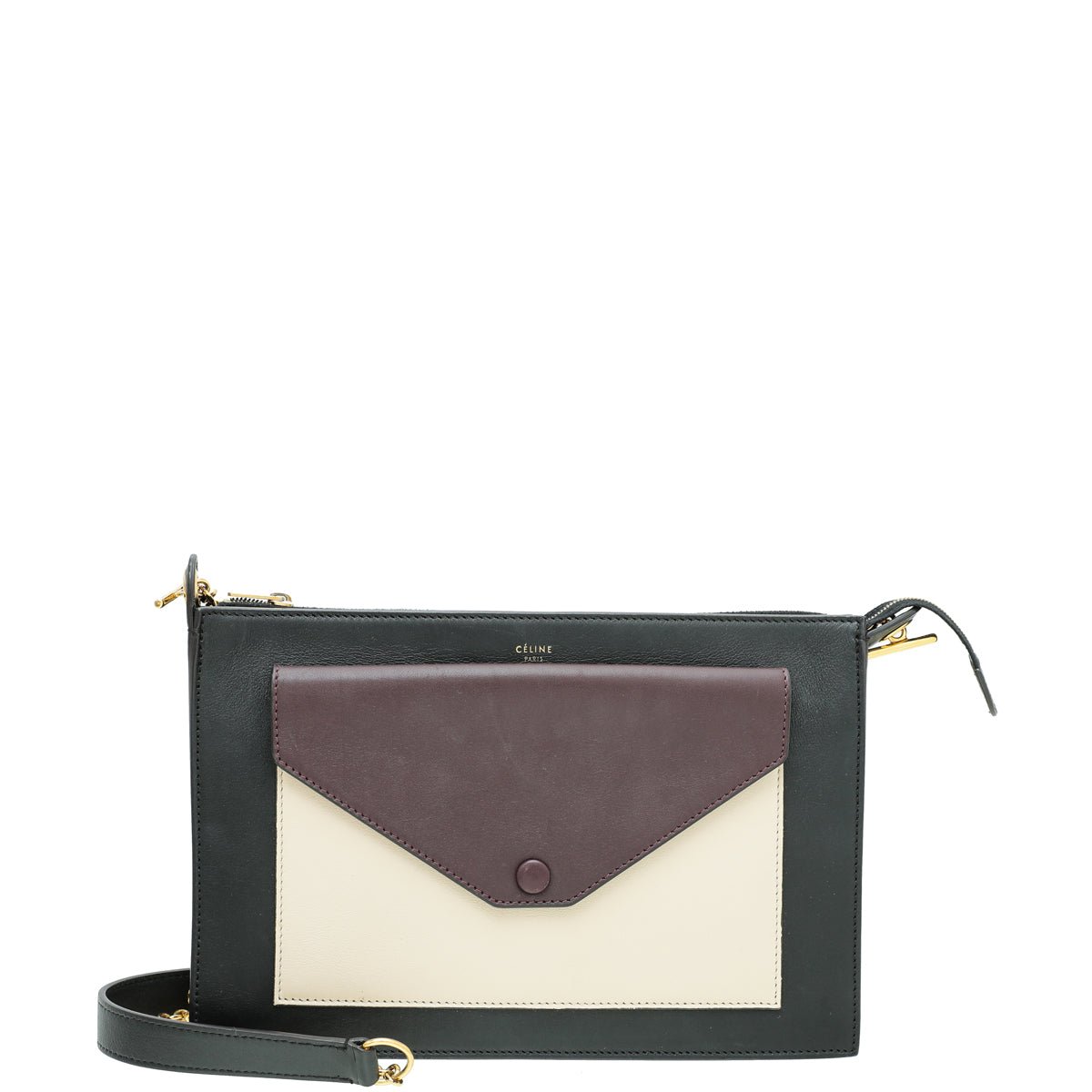 Celine Teicolor Envelope Pocket Chain Bag