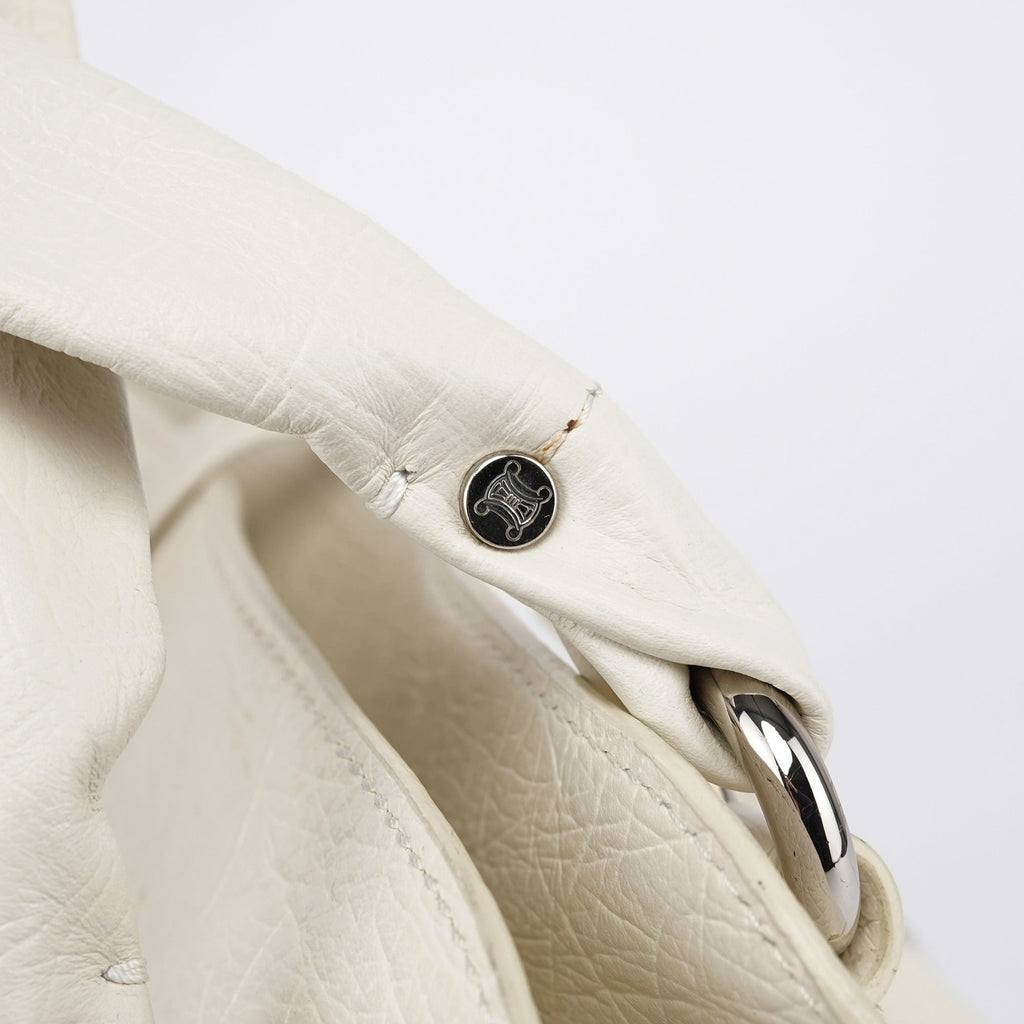 White Leather Bittersweet Hobo Bag