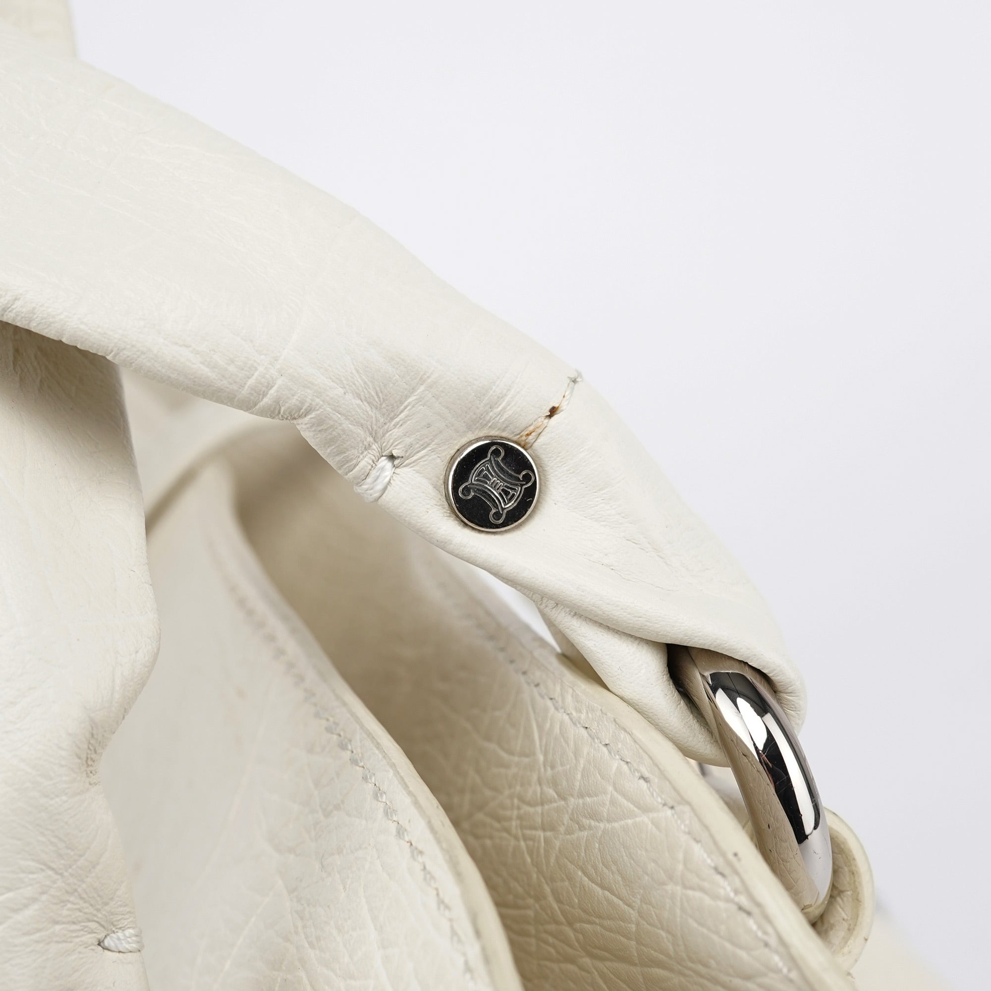 White Leather Bittersweet Hobo Bag