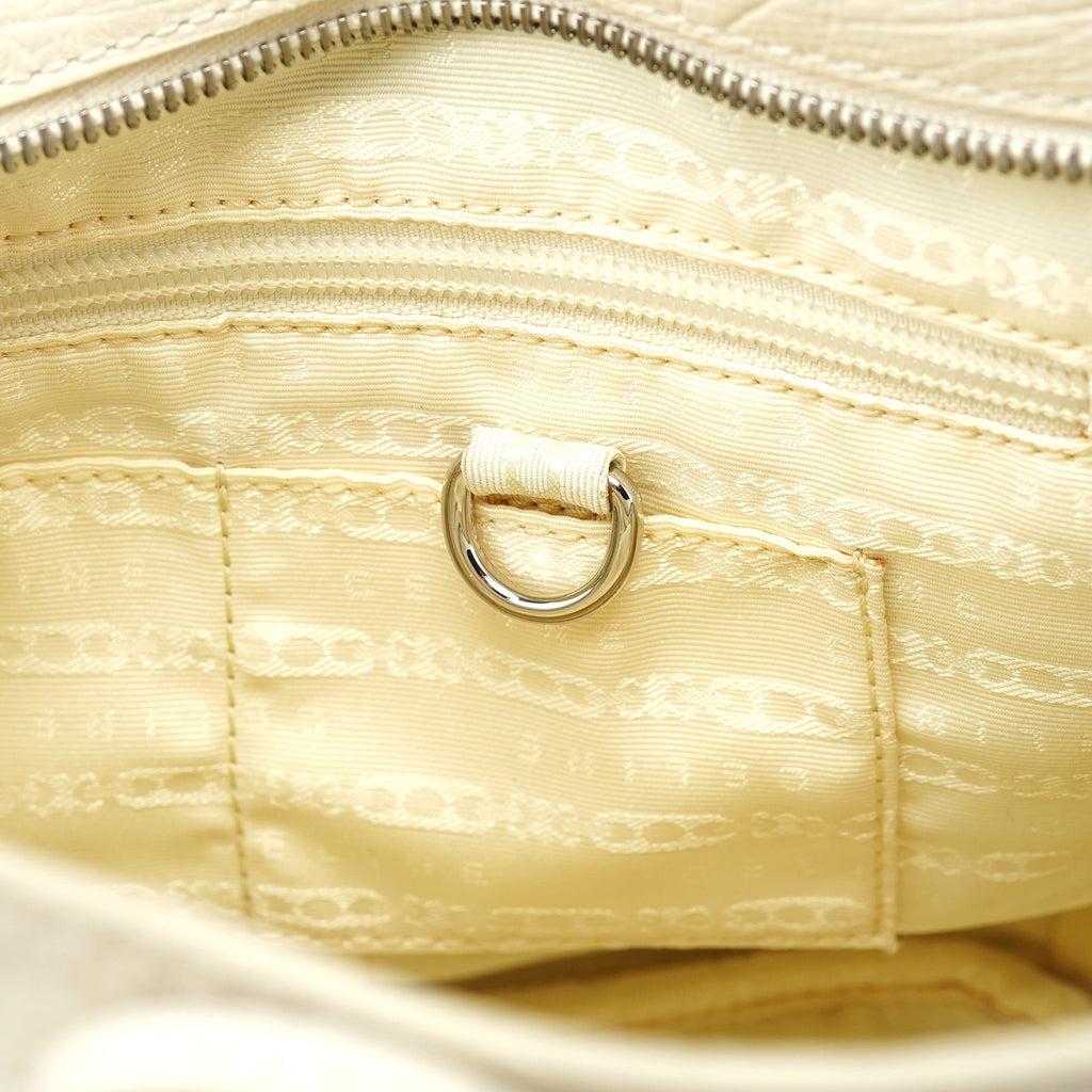 White Leather Bittersweet Hobo Bag
