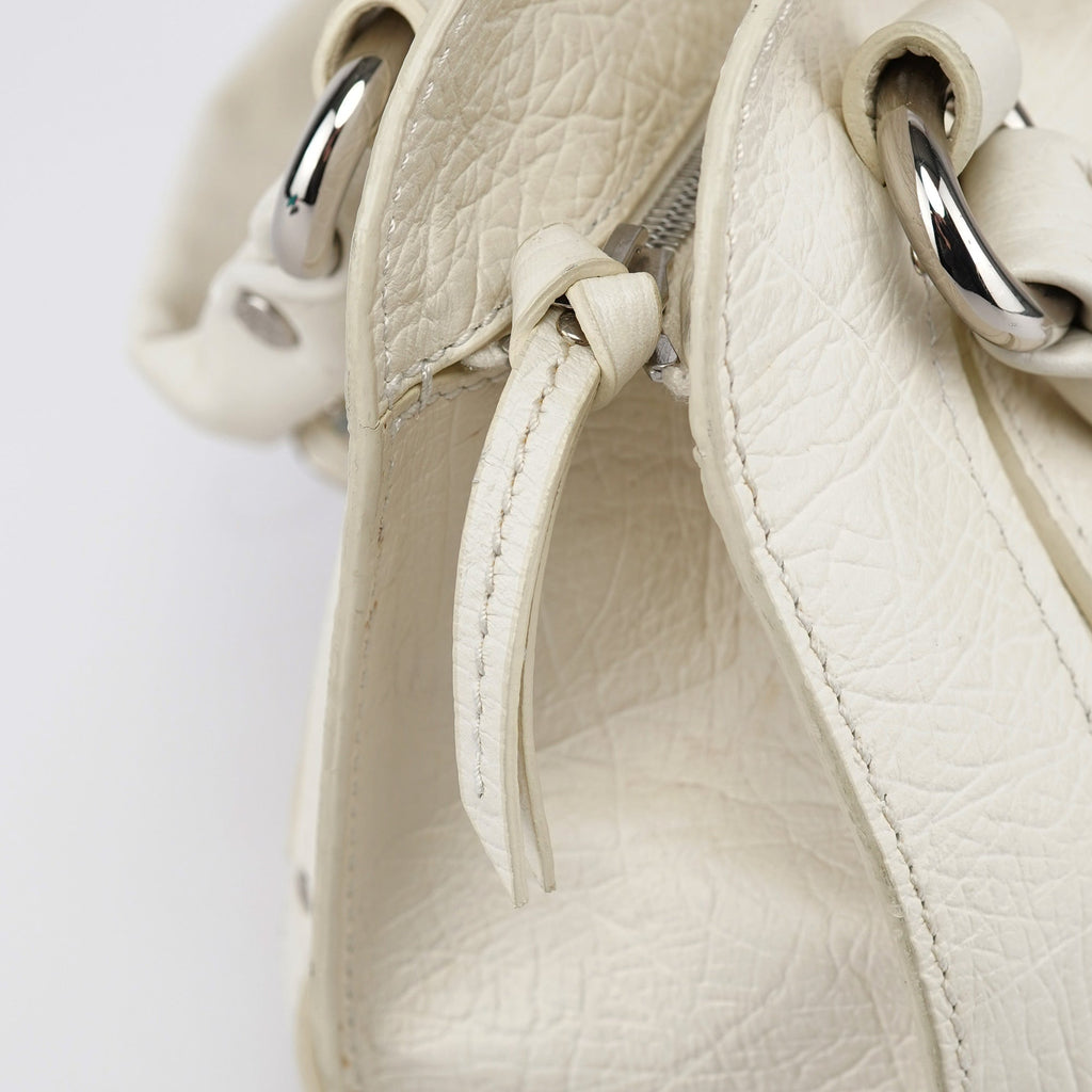 White Leather Bittersweet Hobo Bag
