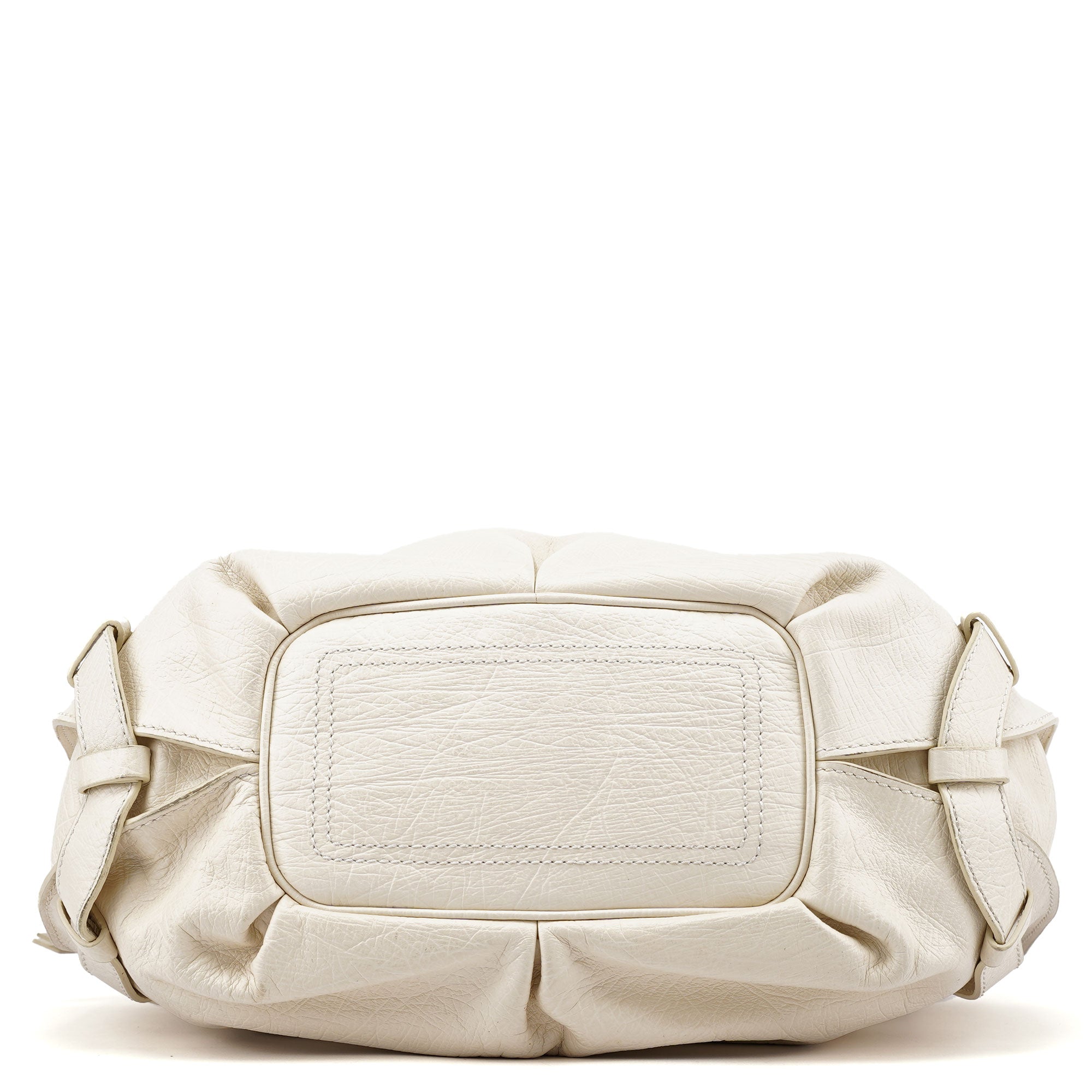 White Leather Bittersweet Hobo Bag
