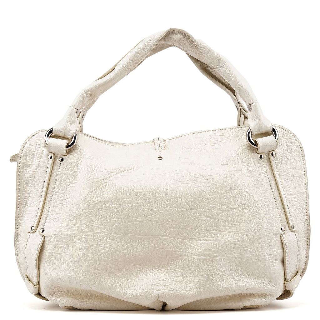White Leather Bittersweet Hobo Bag