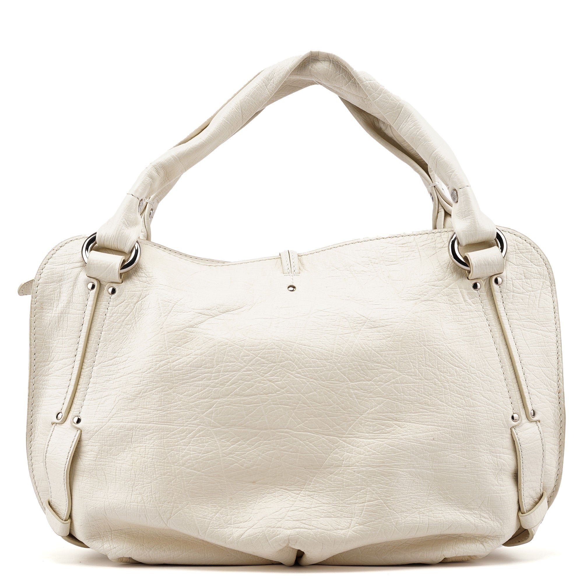 White Leather Bittersweet Hobo Bag