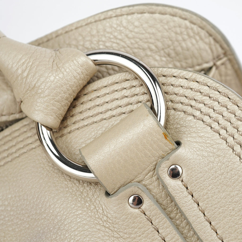 White Leather Bittersweet Hobo Bag