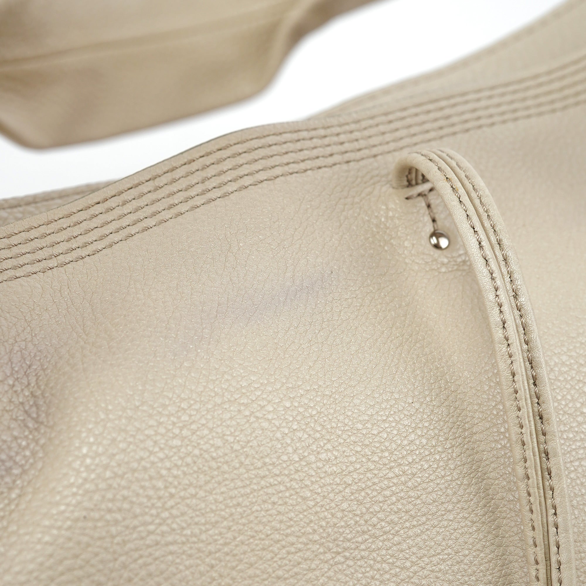 White Leather Bittersweet Hobo Bag