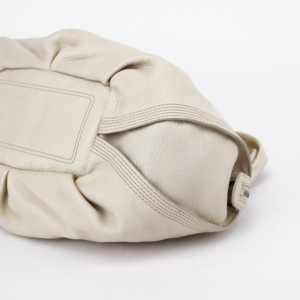 White Leather Bittersweet Hobo Bag