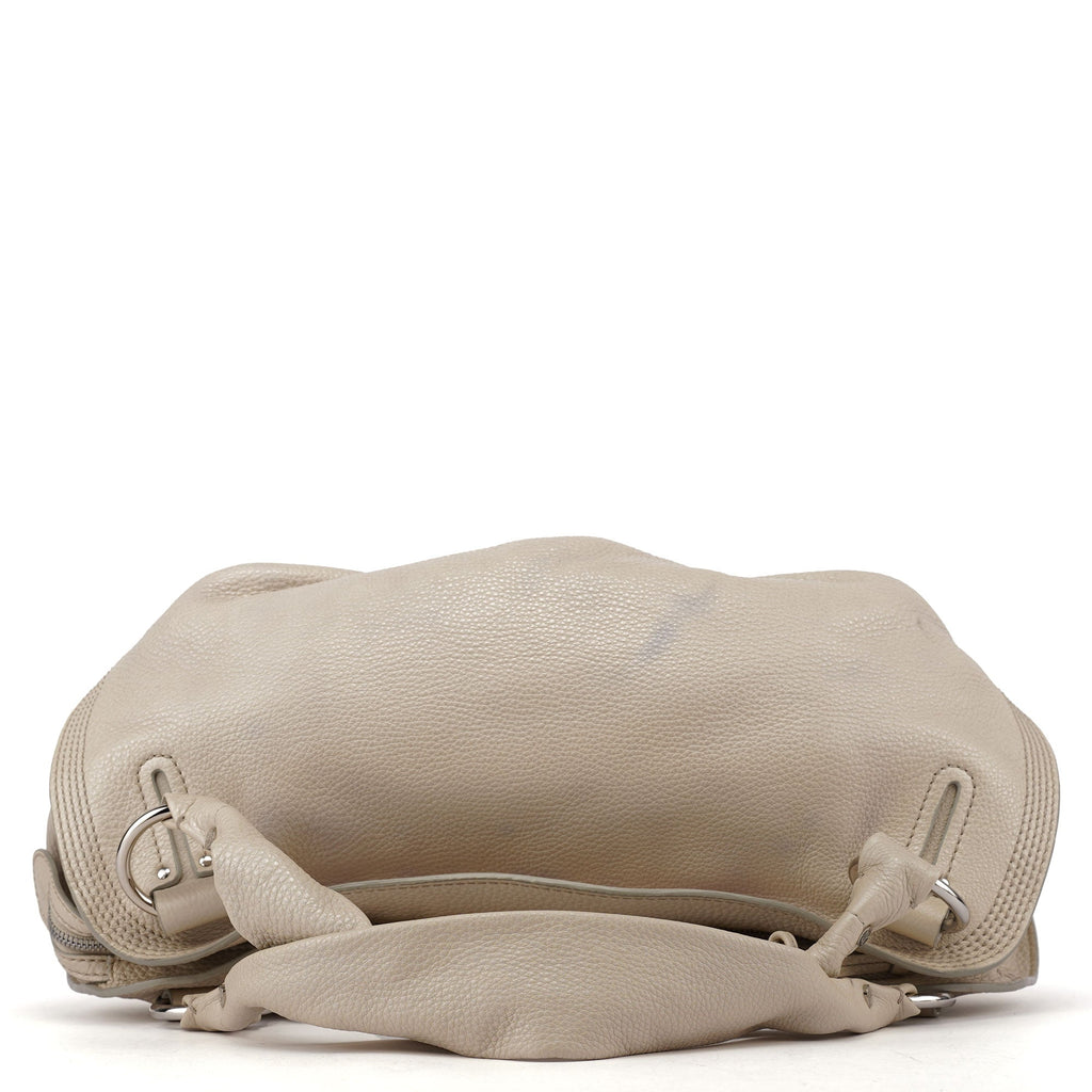 White Leather Bittersweet Hobo Bag