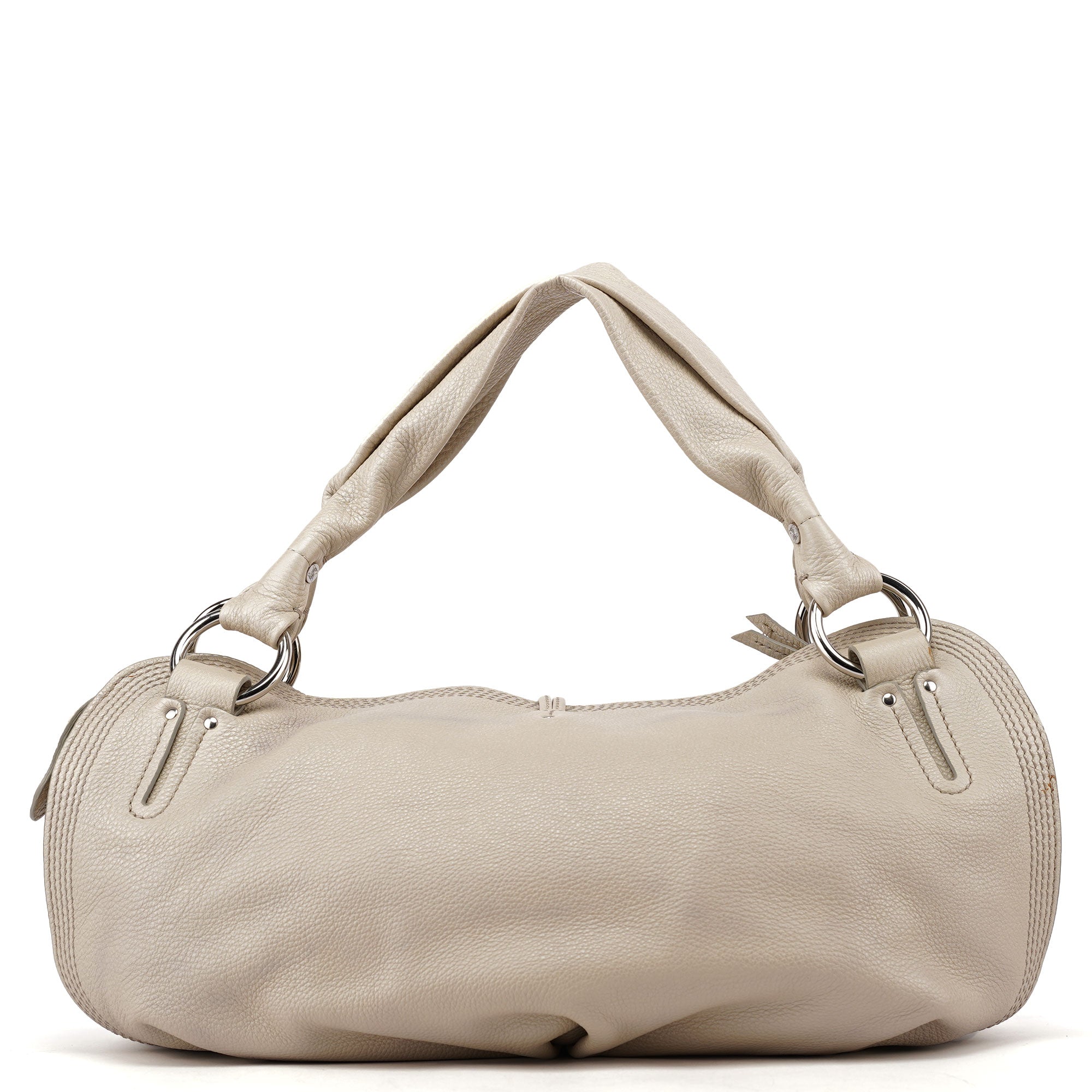 White Leather Bittersweet Hobo Bag