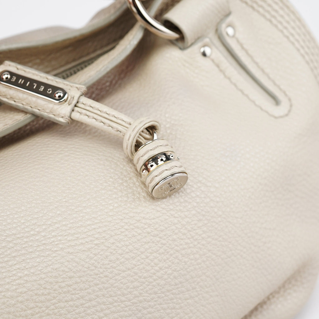White Leather Bittersweet Hobo Bag