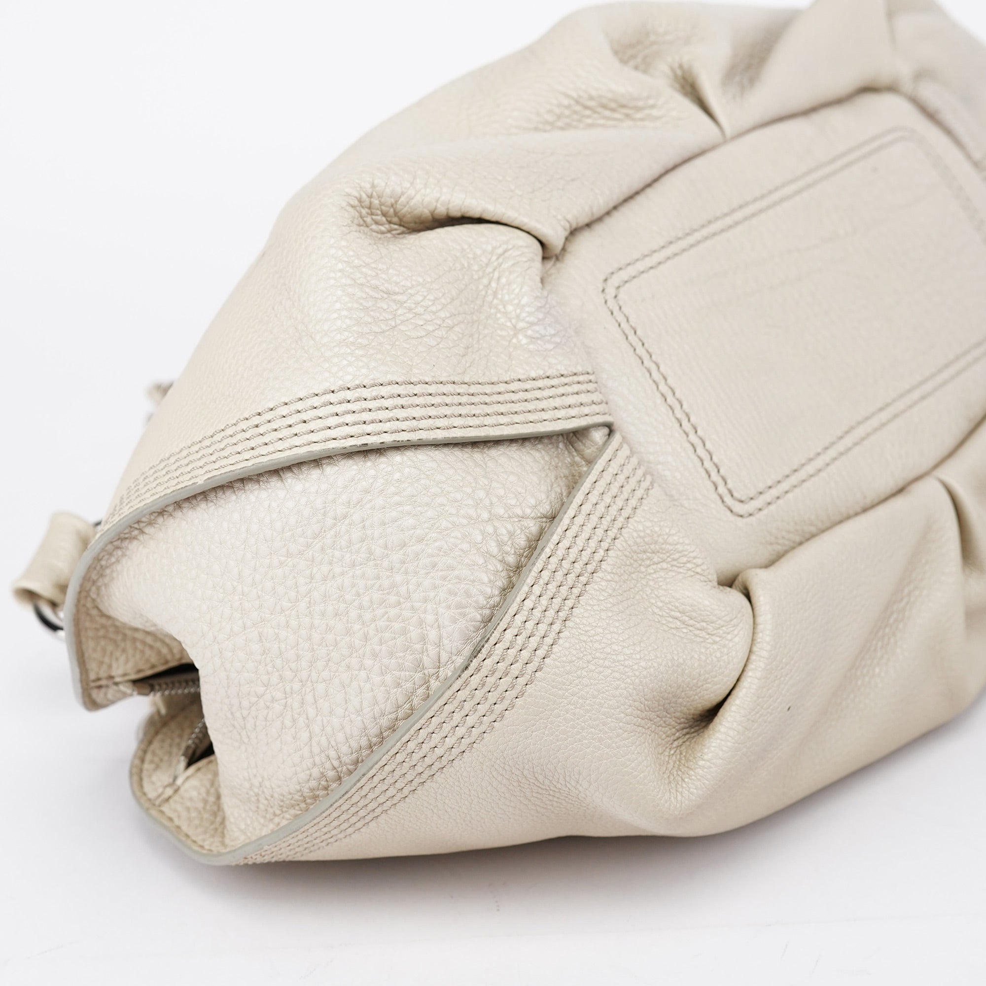 White Leather Bittersweet Hobo Bag