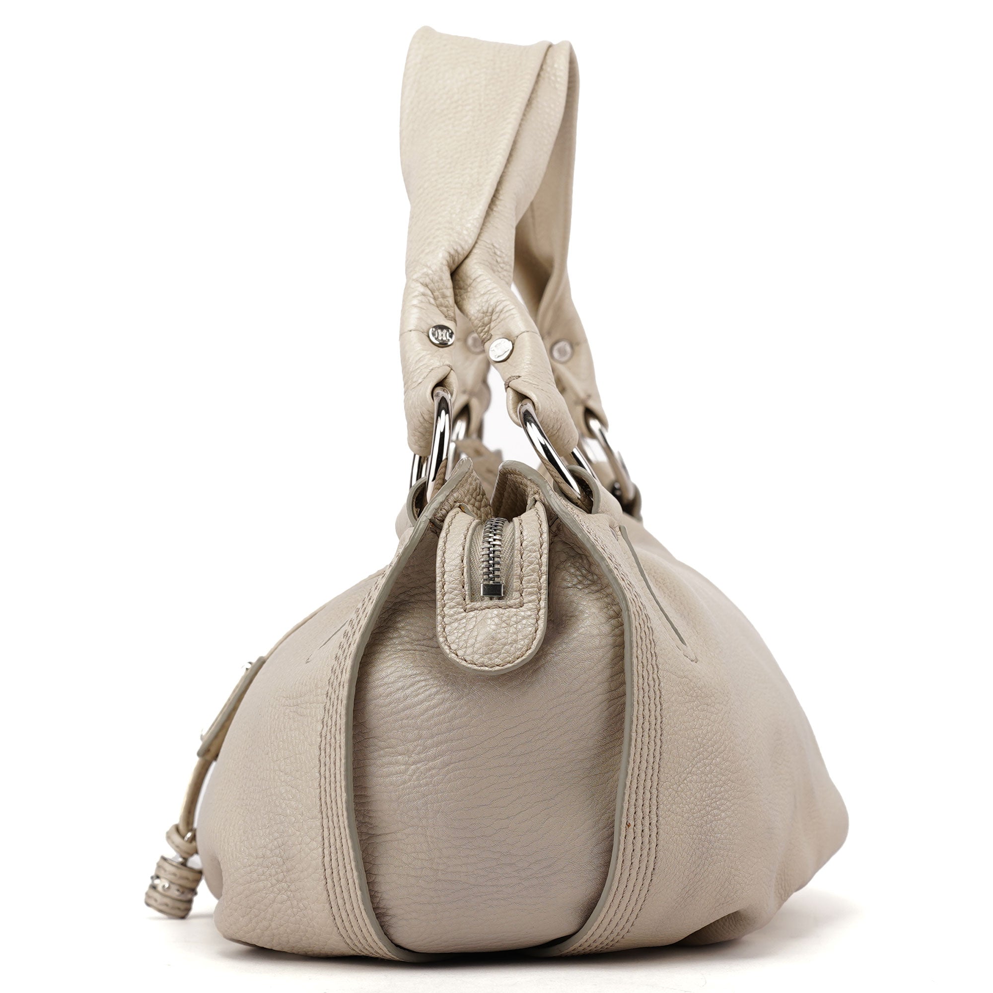 White Leather Bittersweet Hobo Bag