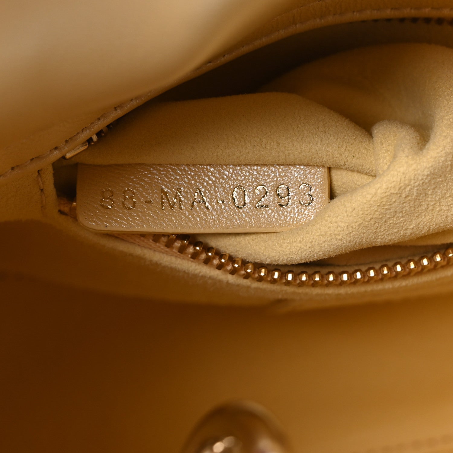Iridescent Metallic Lambskin Cannage Mini Lady Dior Soft Yellow