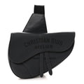 Calfskin Atelier Signature Print Mens Saddle Bag Grey
