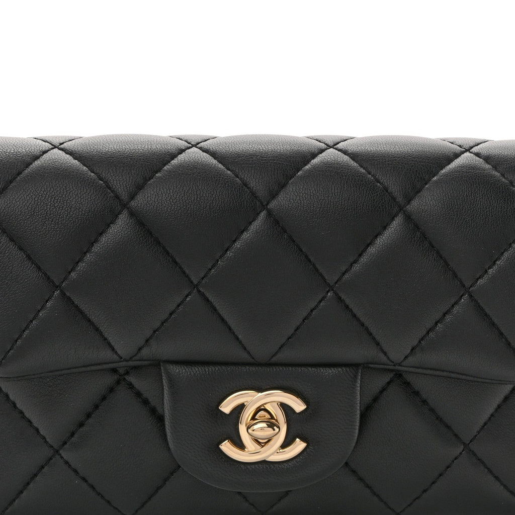 Lambskin Quilted Mini My Precious Waist Bag Black