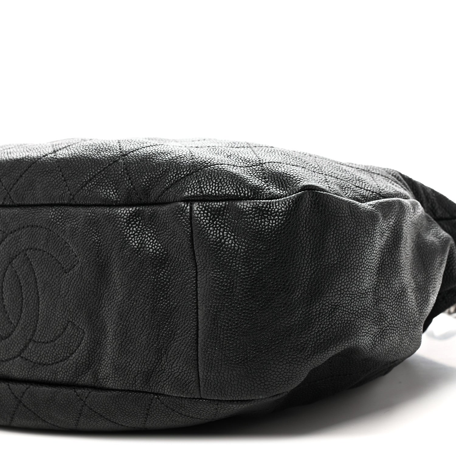 Caviar Quilted Simply CC Hobo Black