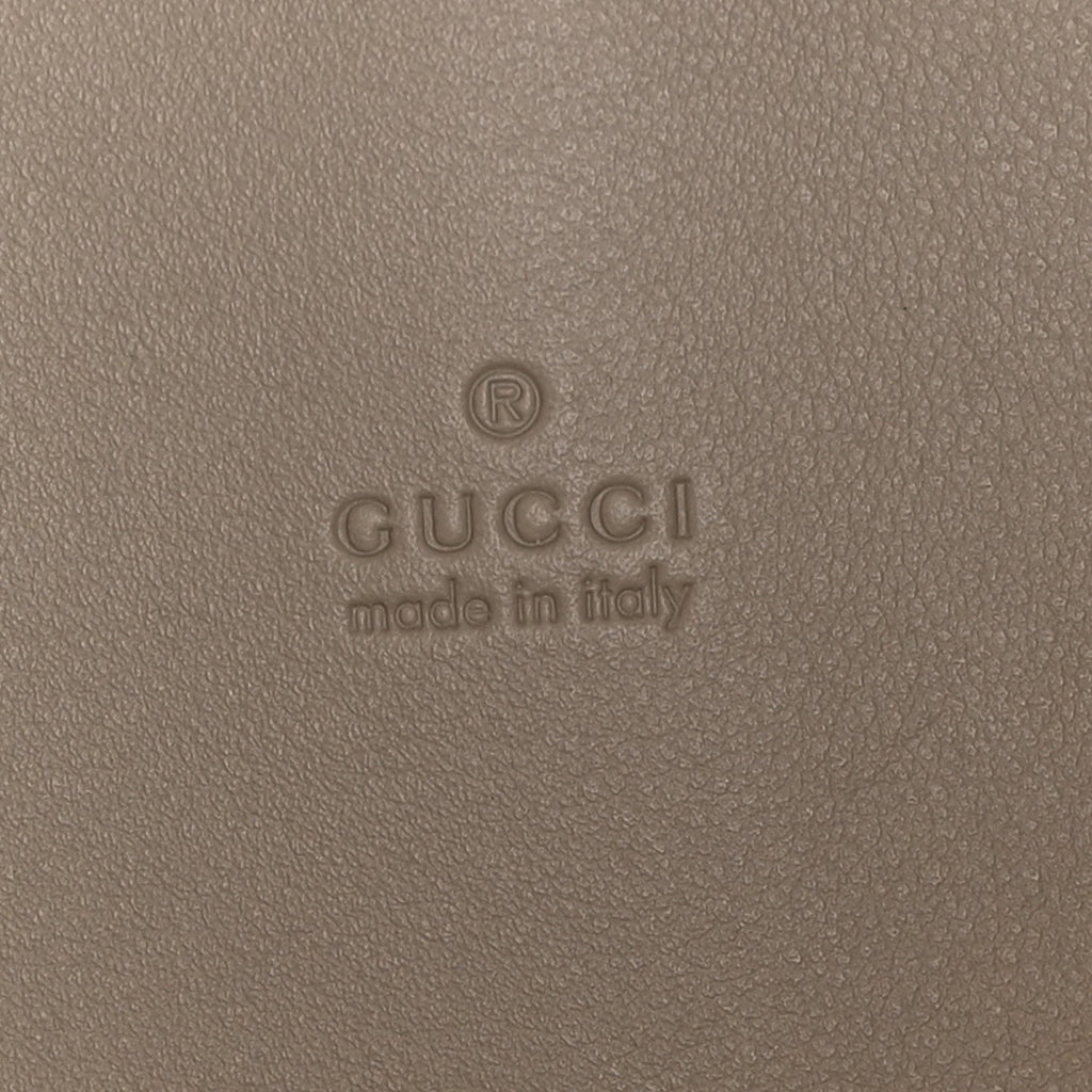 Mirror Effect GG Monogram Appia Calfskin Web Double Buckle Backpack Silver