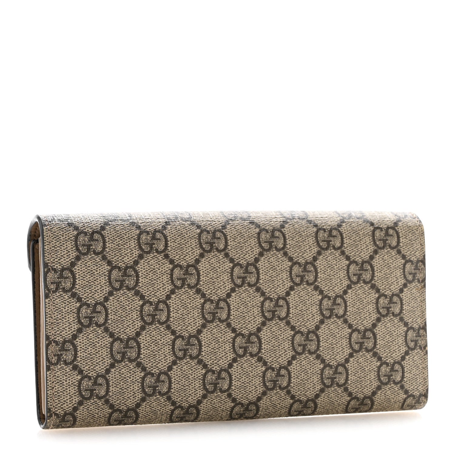 GG Supreme Monogram Dionysus Chain Clutch Wallet Beige Taupe