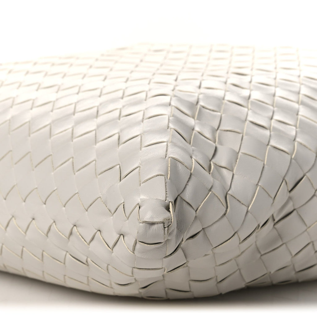 Calfskin Intrecciato Large Hop White