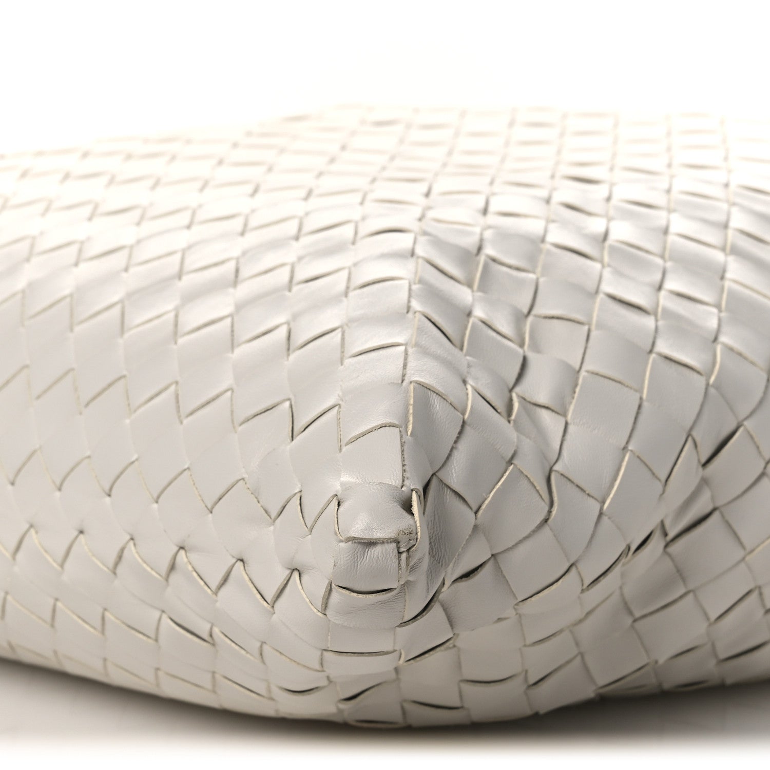 Calfskin Intrecciato Large Hop White