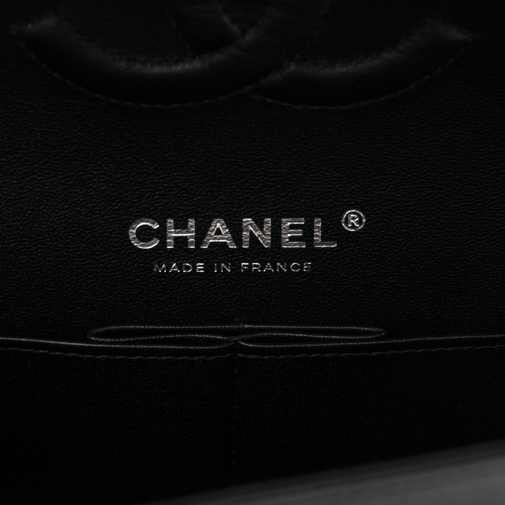 Lambskin Quilted Medium Double Flap So Black
